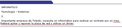 un mes para quitar y reponer la placa de red y activar un driver