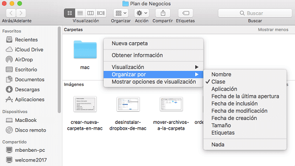 cómo organizar tus archivos en Mac